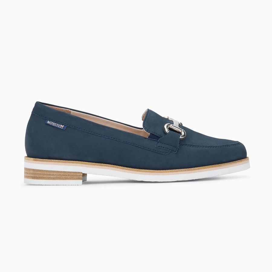 Mephisto ROXANA Nubuck Sko 0471532-VN - Flate Sko Dame Marineblå